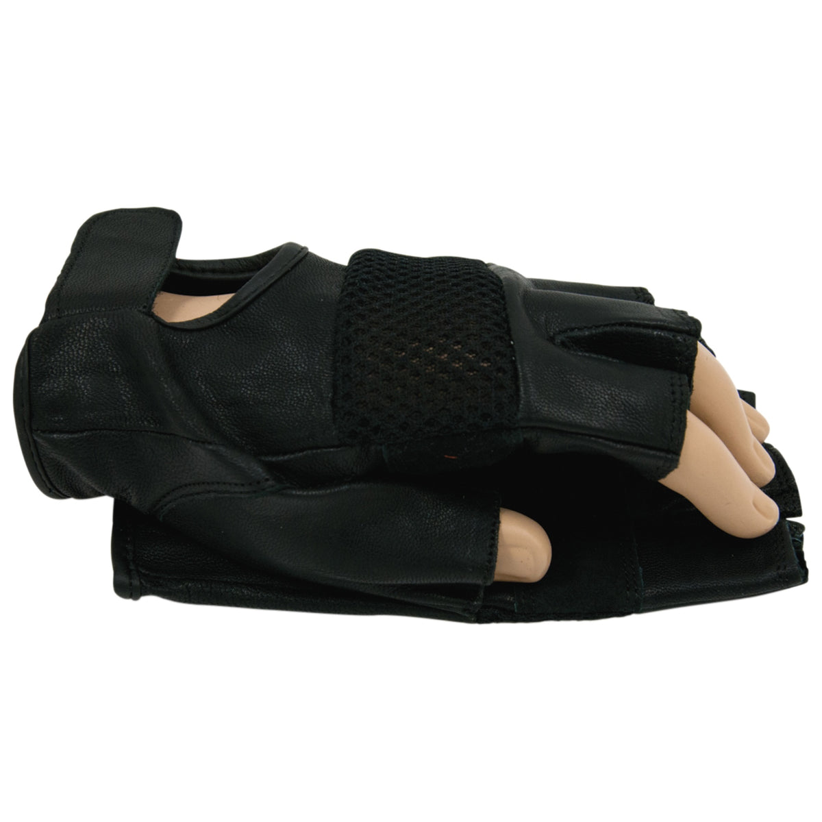 Glove Prem Goat Fngrless Drvr Mesh Back