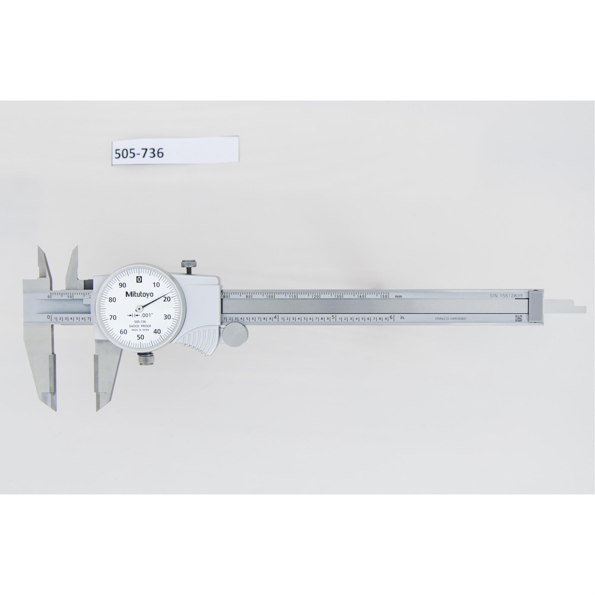 Dial Caliper, 0-6 In, .001 In, Co