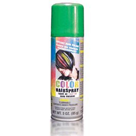 Temporary Colored Hair Spray Green