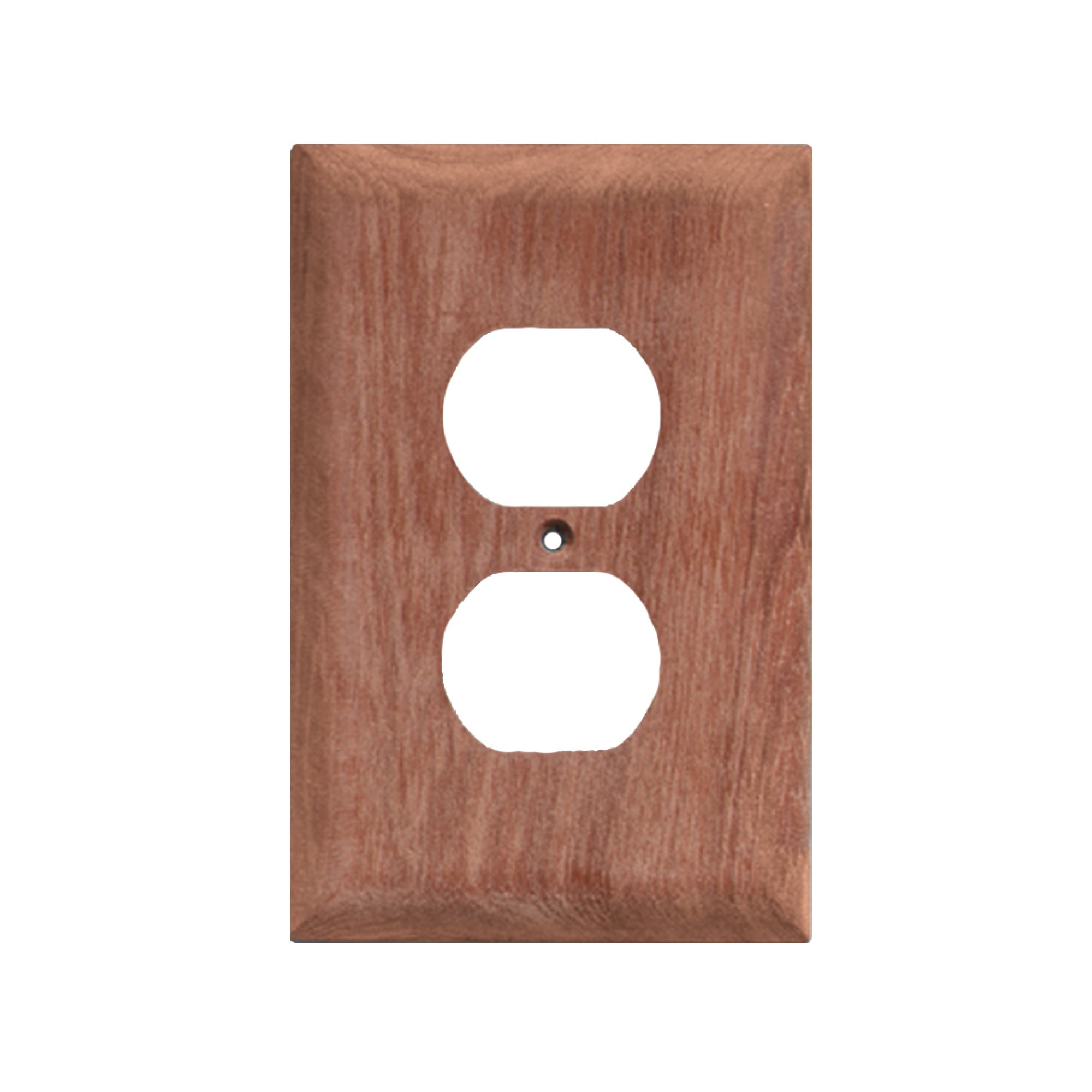 Whitecap Teak Outlet Cover Receptacle Plate