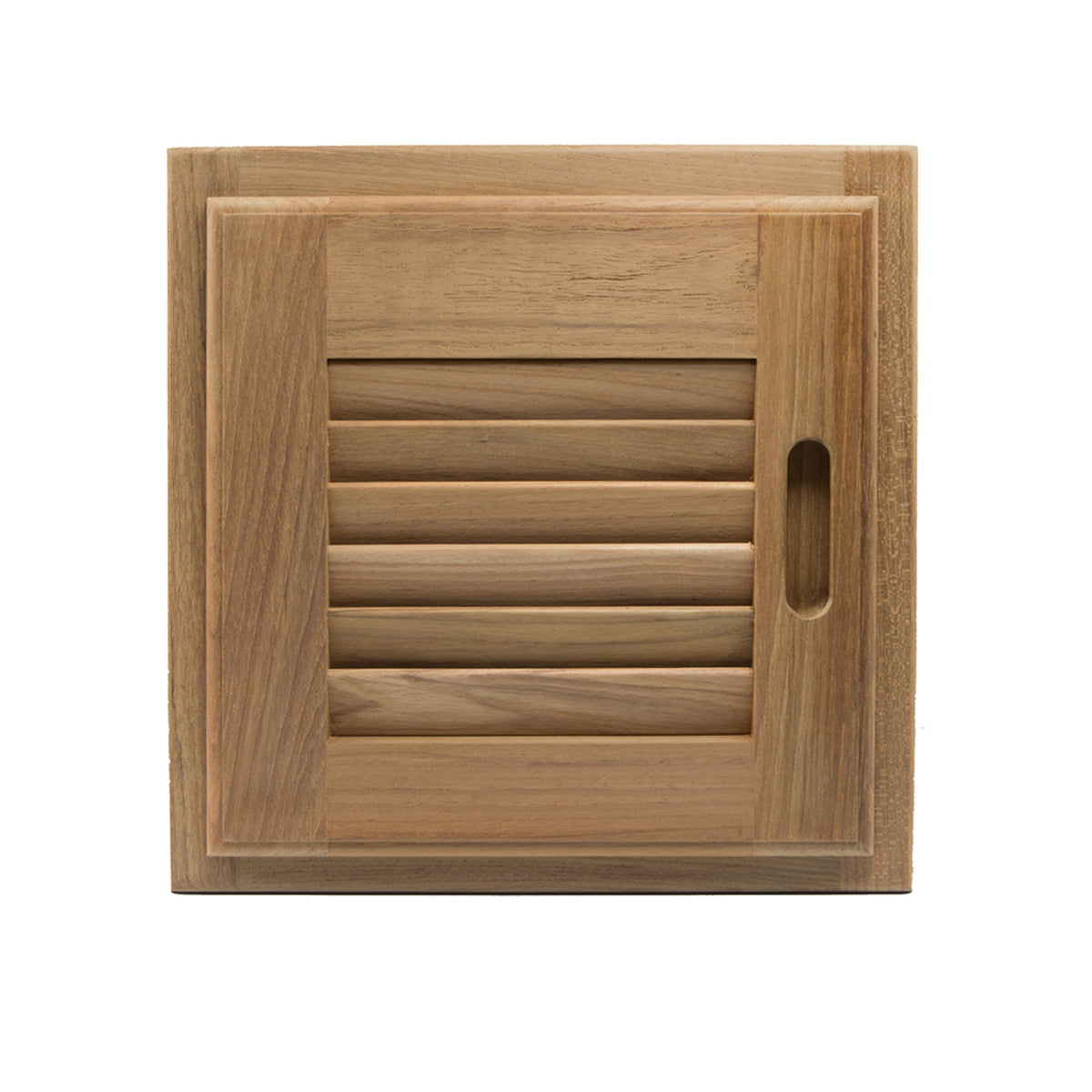 Whitecap Teak Louvered Door & Frame 12' X 12' Right Hand