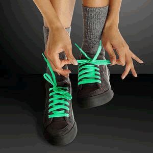 Glow in the Dark Shoelaces Green