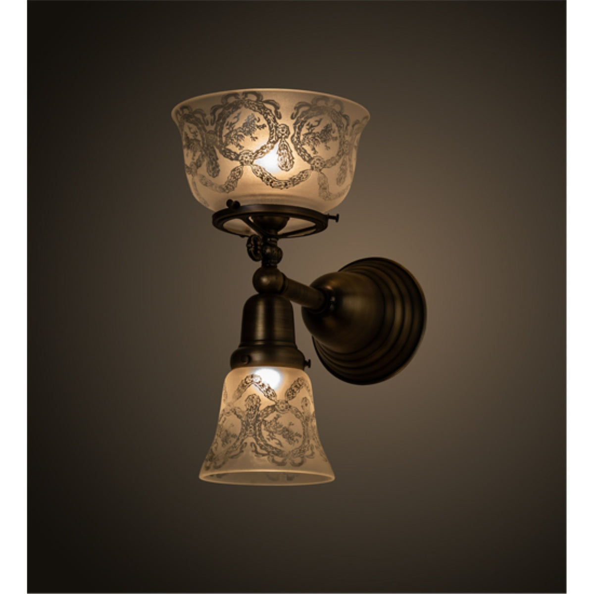 7' Wide Revival Gas & Electric 2 Light Wall Sconce