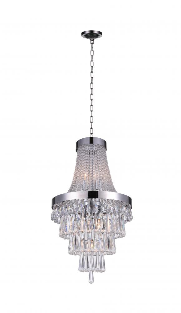 6 Light  Chandelier With Chrome Finish