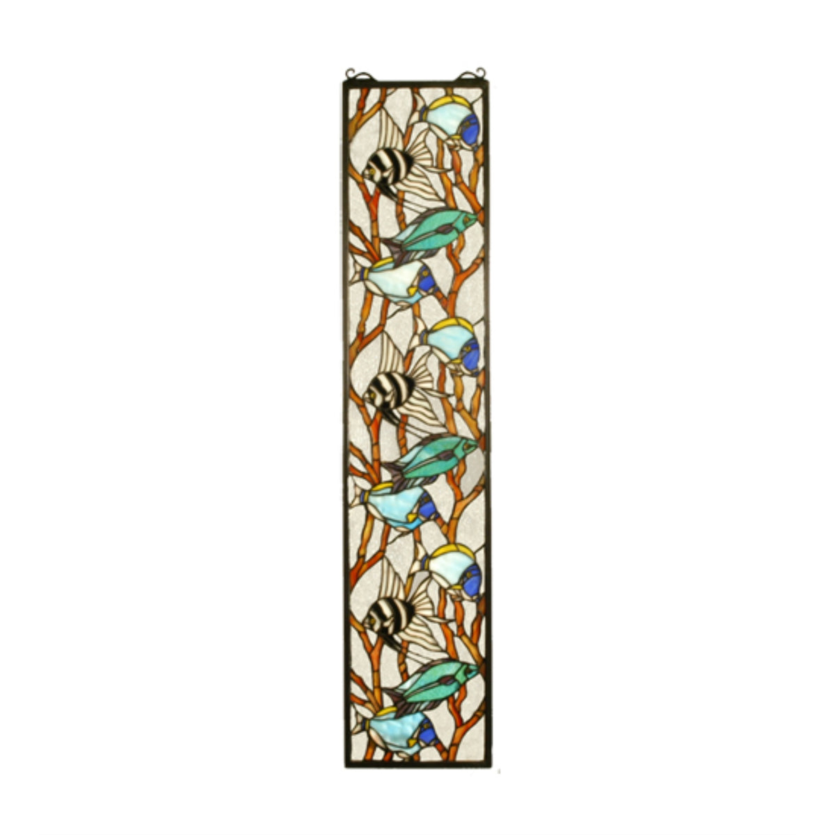 9'W X 42'H Tropical Fish Stained Glass Window