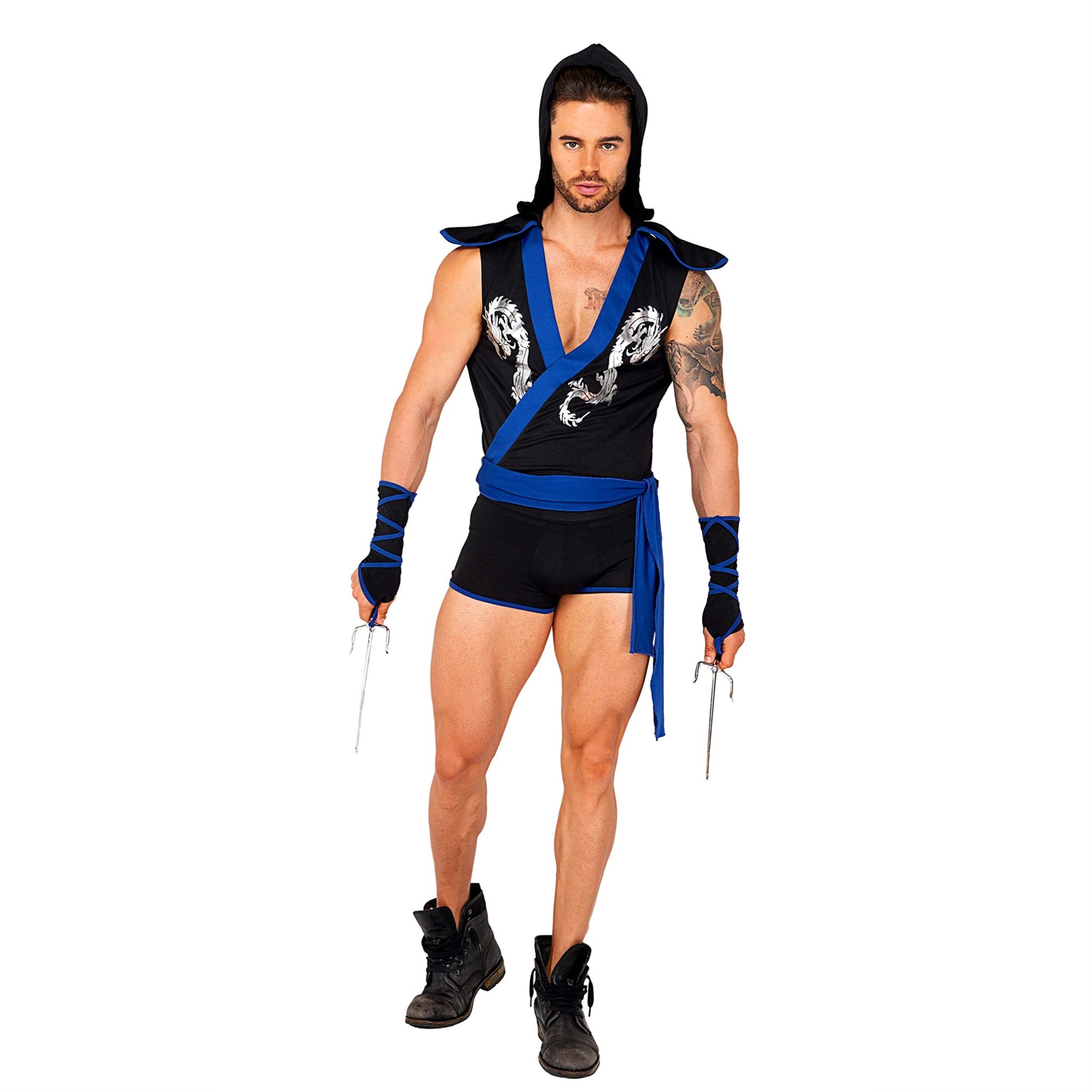 5092 - 3pc Ninja Warrior - Medium / Black/Blue