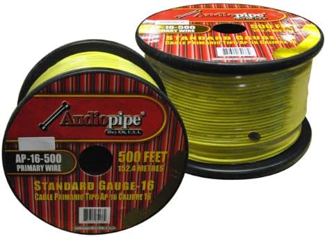 Audiopipe 16 Gauge 500Ft Primary Wire Yellow