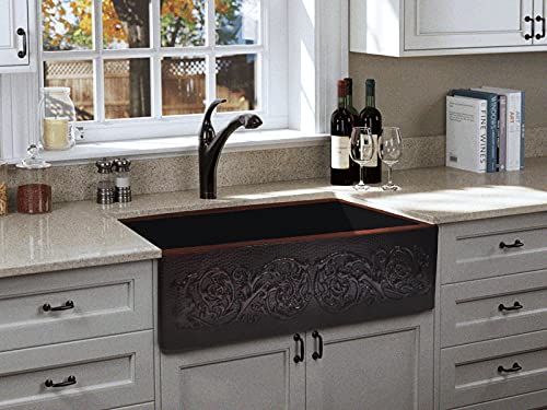 INNOVA COPPER FARMHOUSE KITCHEN SINK D1 COLONIAL DESIGN 22X16X7 G17 DARK