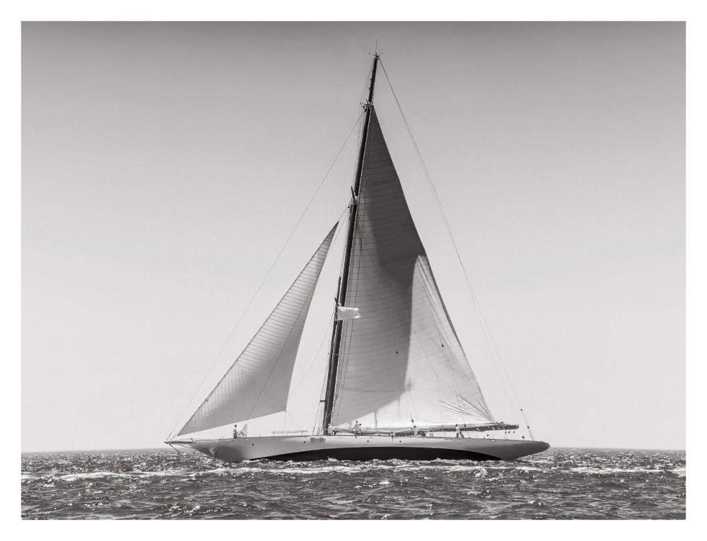 Classic  racing sailboat-Paper Art-34x26”