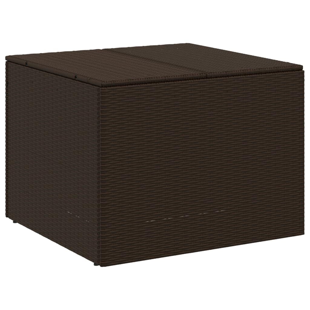 vidaXL Garden Storage Box Brown 76.9 Gal Poly Rattan