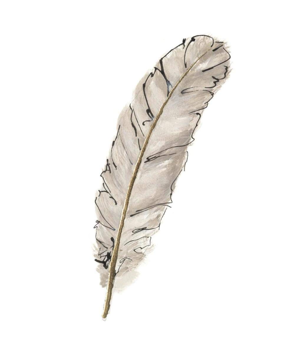 Gold Feathers IX -Paper Art-27.8x32”