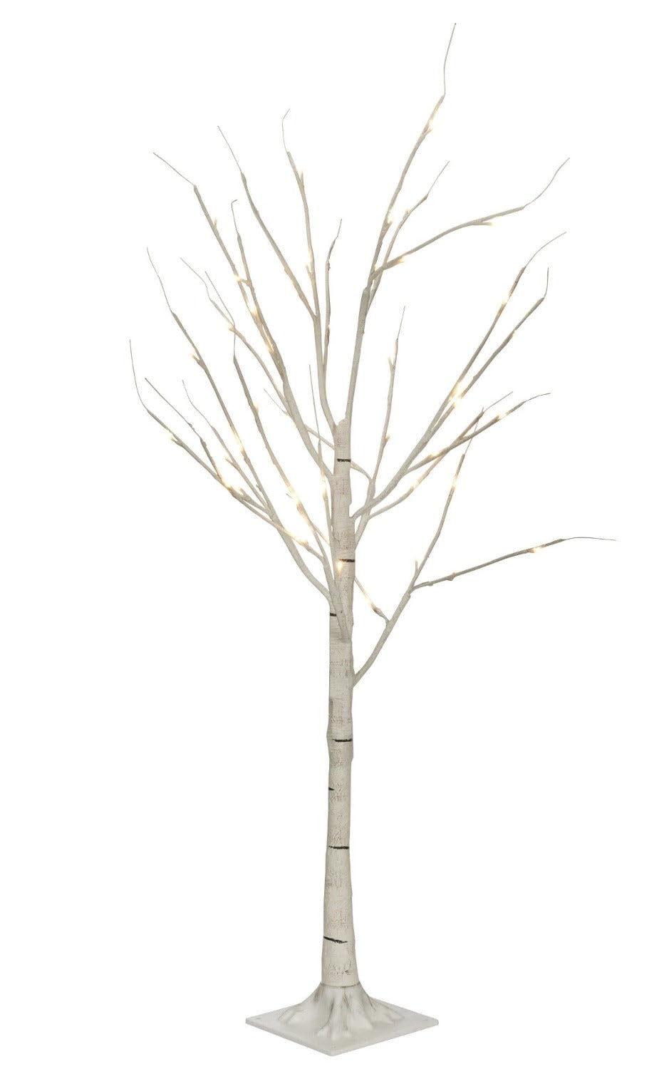 Hi-Line Gift Ltd 37431-48 Birch Tree On Metal Base In/Outdoor 48 LED 47 Inch High with 8 Lighting Modes