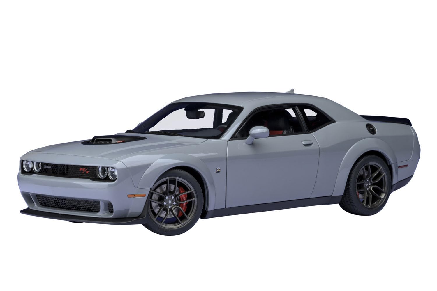 2022 Dodge Challenger R/T Scat Pack Widebody Smoke Show Gray 1/18 Model Car by Autoart