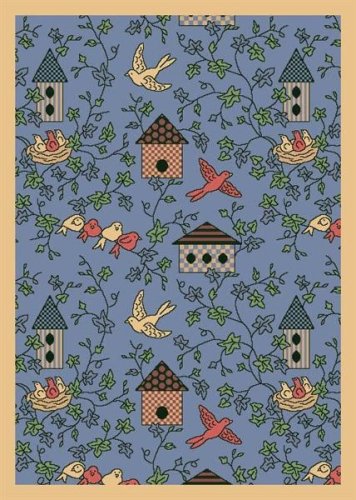 Joy Carpets Kaleidoscope Sweet Tweet 310 x 54??Indoor Area Rug in Color Blue