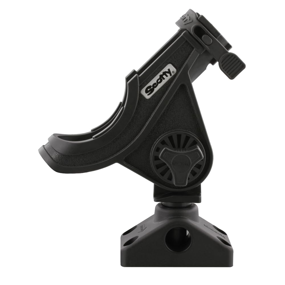 SCOTTY BAITCASTER/SPINNING ROD HOLDER BLACK W/ 241 MOUNT