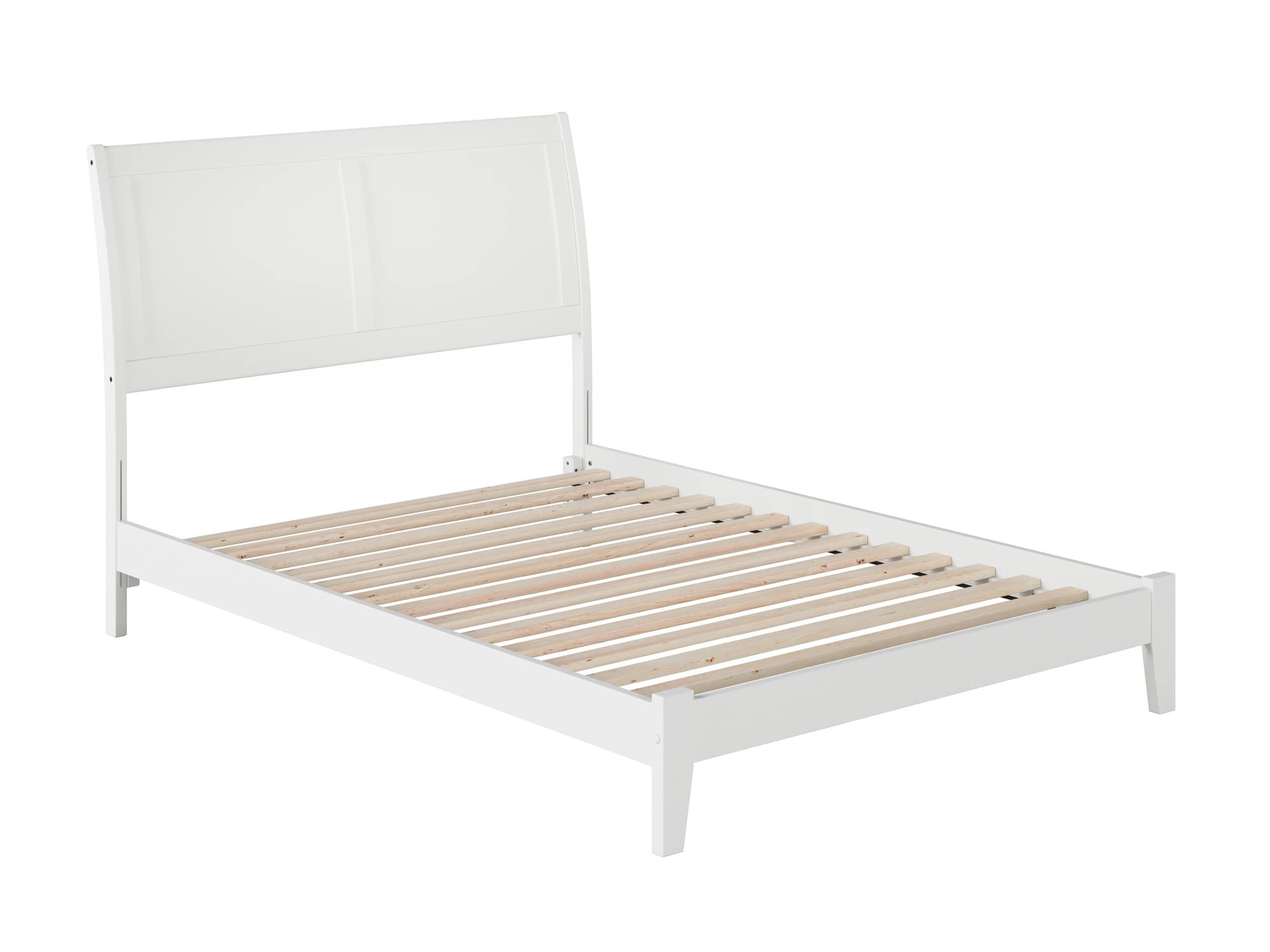 Portland Low Profile Queen Platform Bed in White