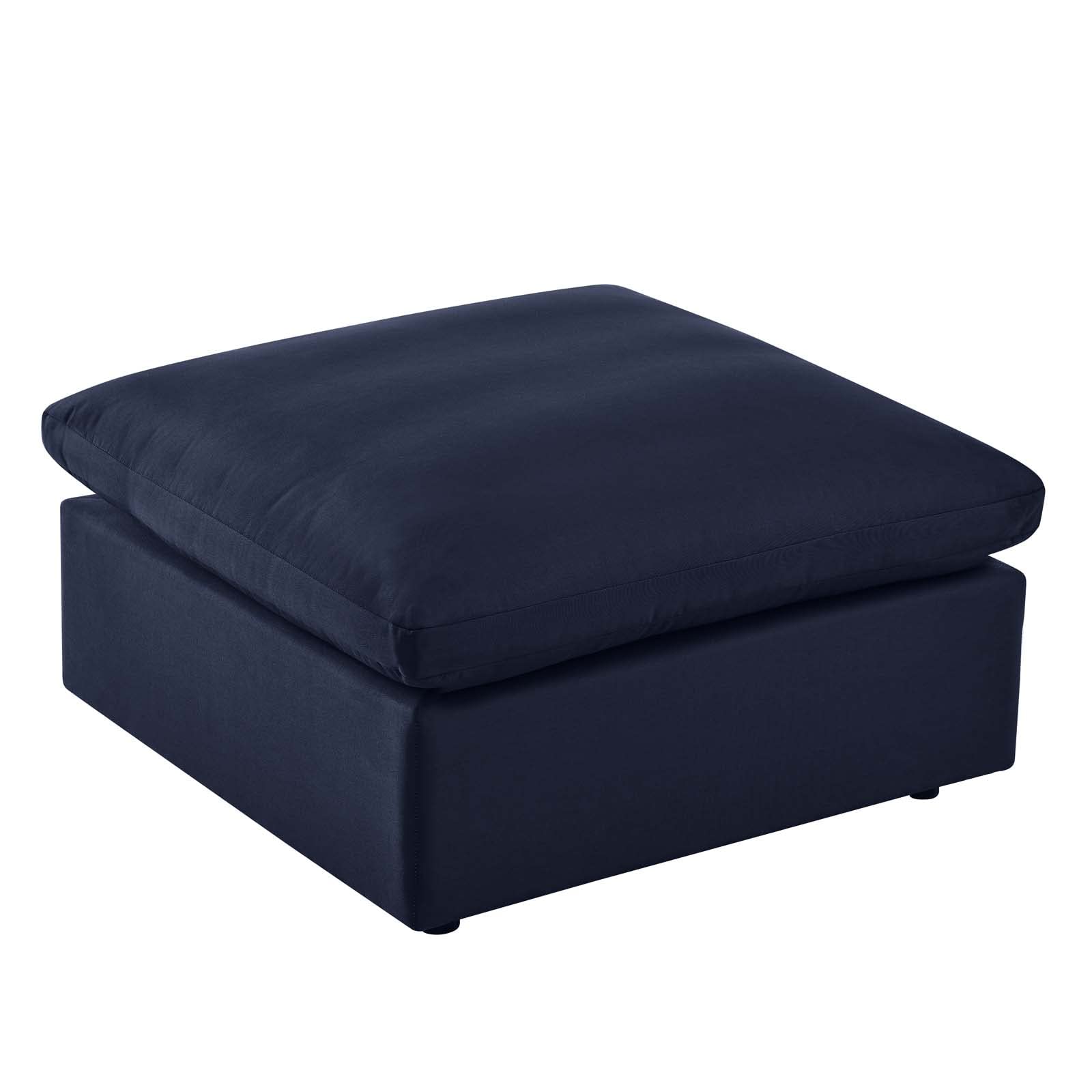Casafoyer EEI-4903-NAV Commix Overstuffed Outdoor Patio Ottoman, Navy