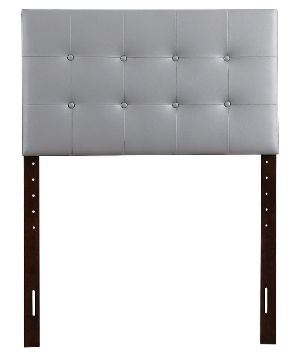Super Nova Light Grey Twin Upholstered Tufted Panel Headboard