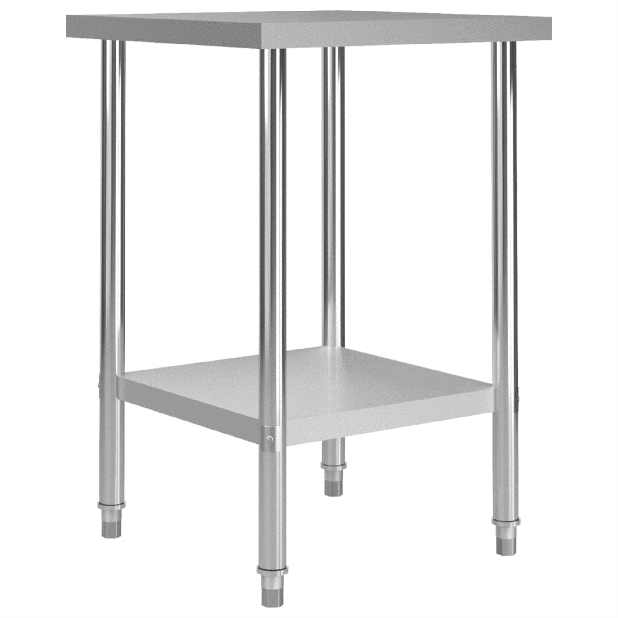 Vidaxl Kitchen Work Table 23.6'X23.6'X33.5' Stainless Steel