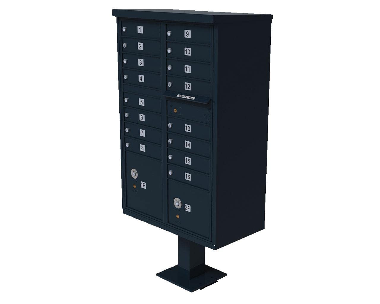 1570 16 Door Cluster Box Unit (CBU) , Black