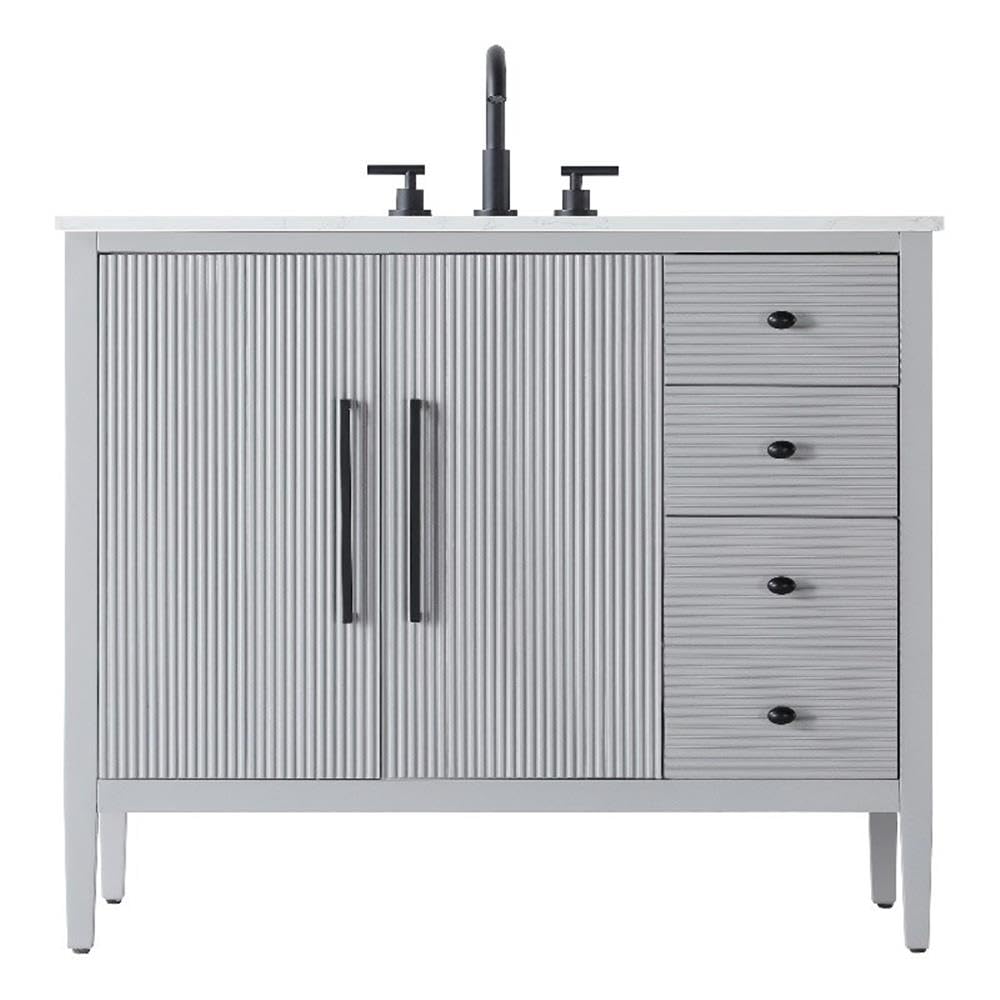 42 inch Single Bathroom Vanity in Grey – Virventures