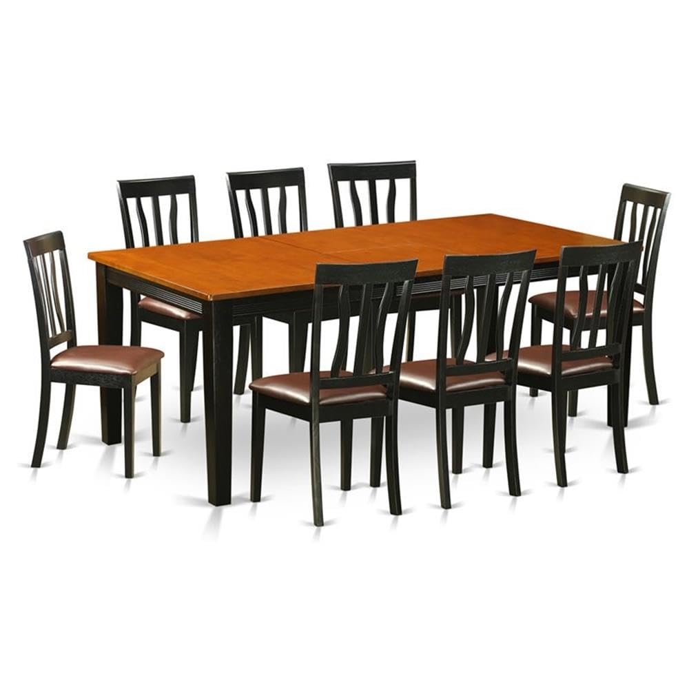 9  PC  Dining  set-Dining  Table  with  8  Wooden  Dining  Chairs