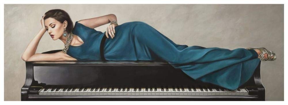 Piano Lady-Paper Art-74x26”
