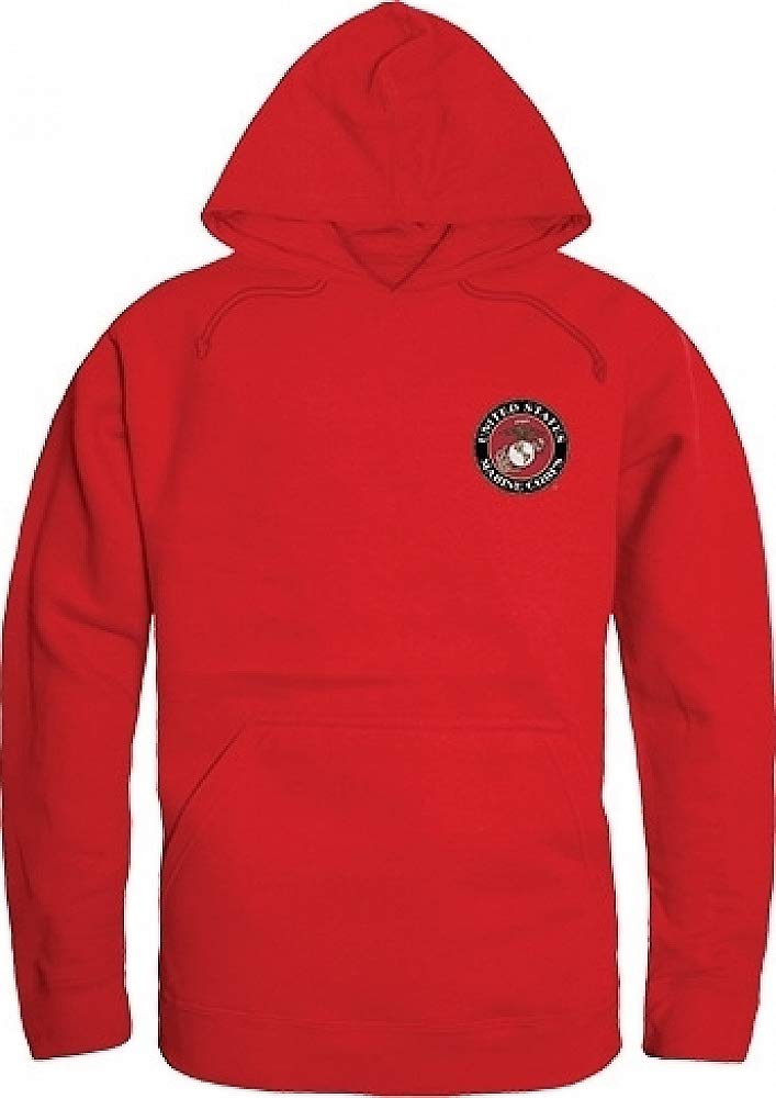 Graphic Pullover, USMC Emblem, RED, XL
