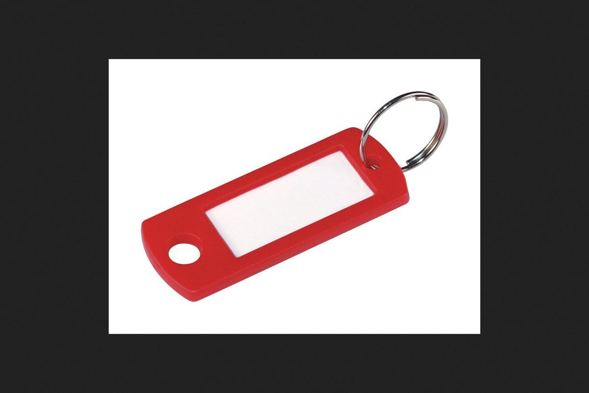 Hillman Metal/Plastic Assorted Labeling/Id Key Ring