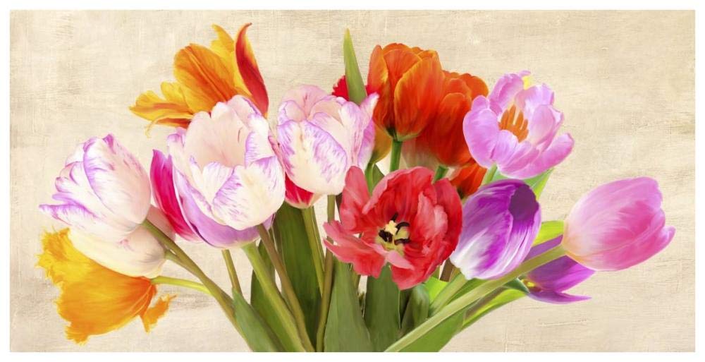 Tulips in Spring-Paper Art-74x38”