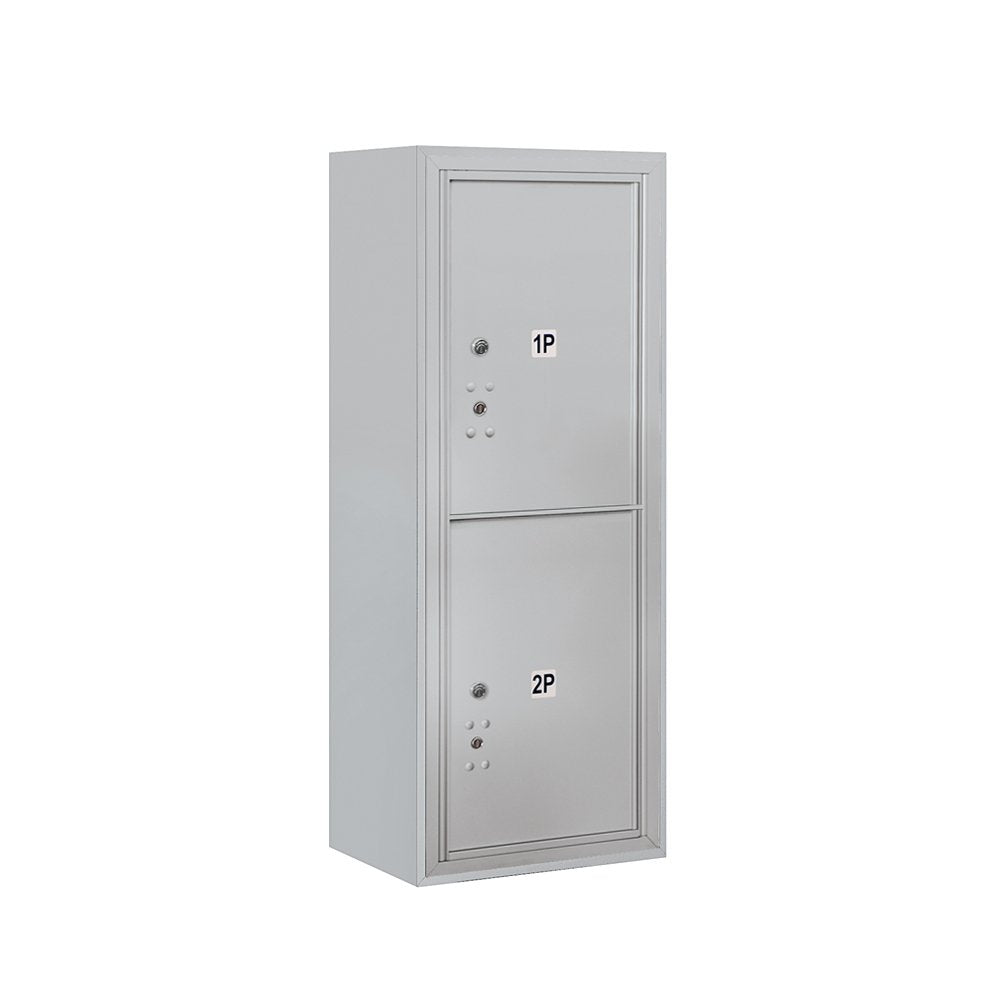 10 Door High Surface Mounted 4C Horizontal Parcel Locker with 2 Parcel Lockers in Aluminum with Private Access
