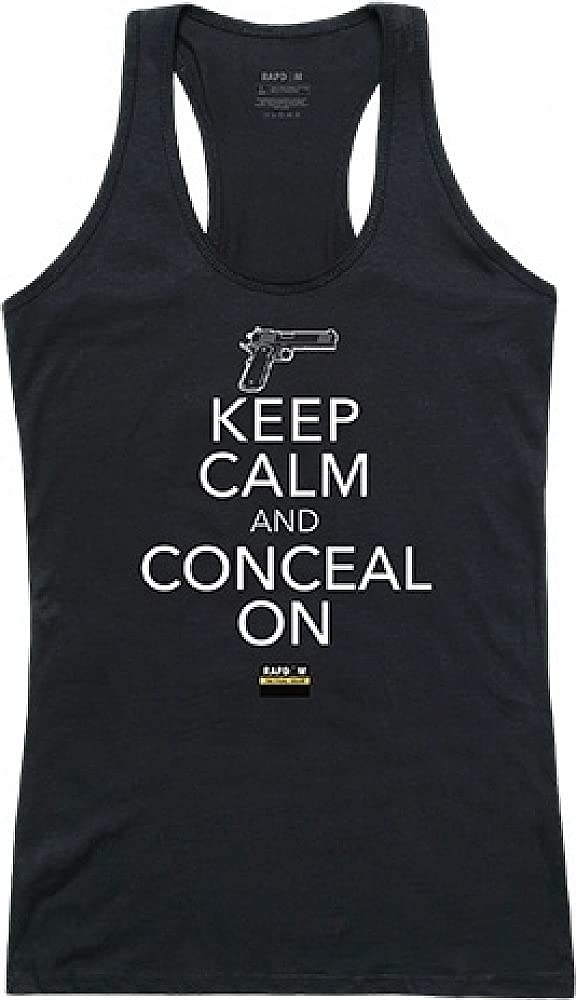 Womens Graphic Tank,Conceal On, Black, 2X