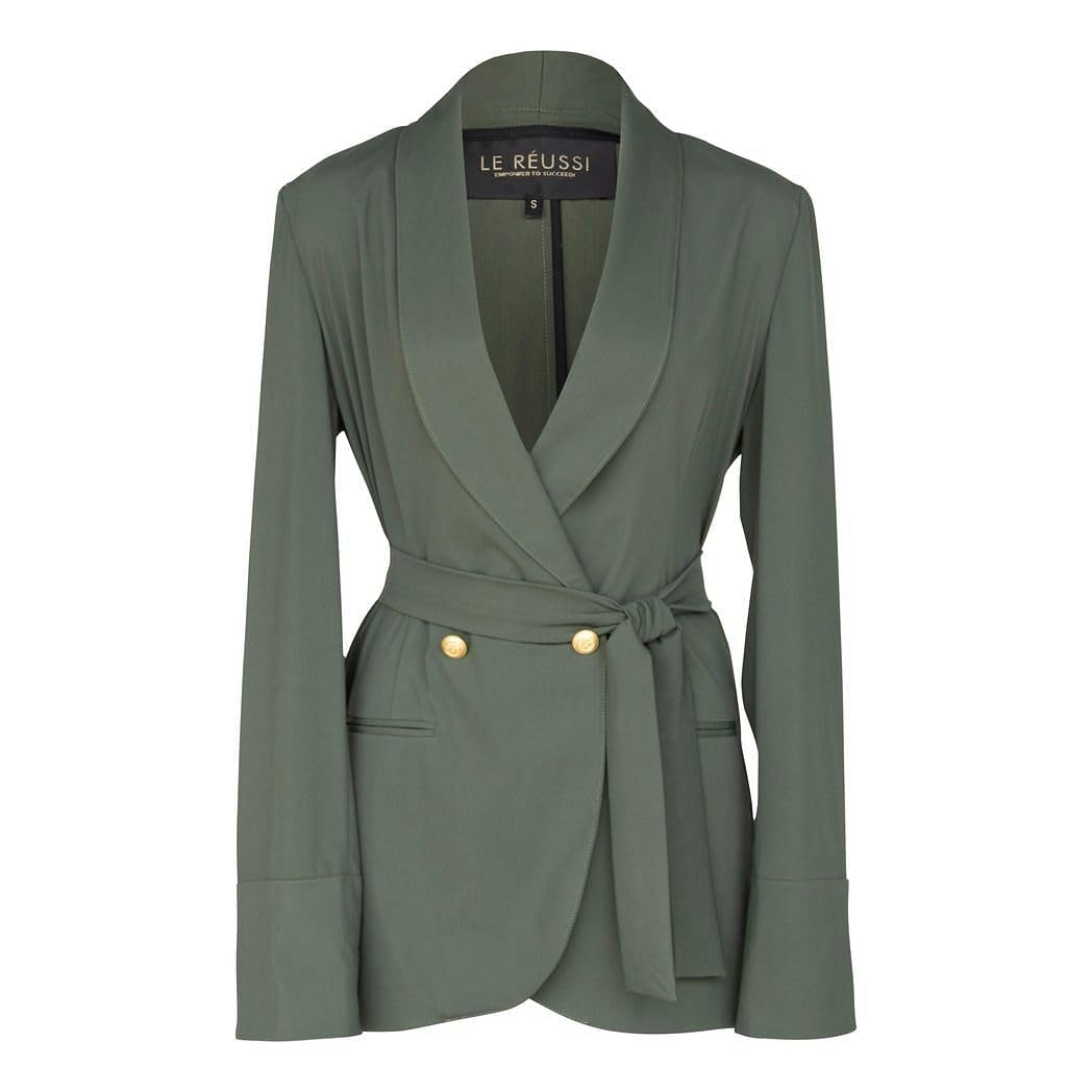 LE REUSSI Blazer - Olive - Size: L, Made in USA.