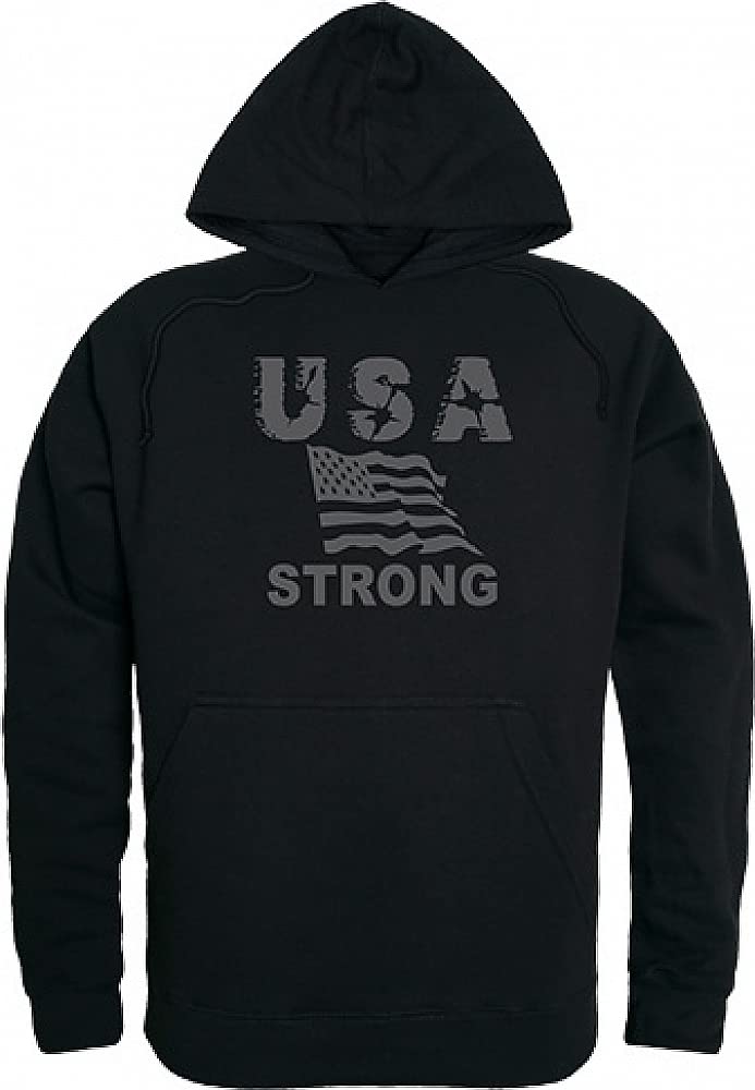 Graphic Pullover, USA Strong 2, Black, M