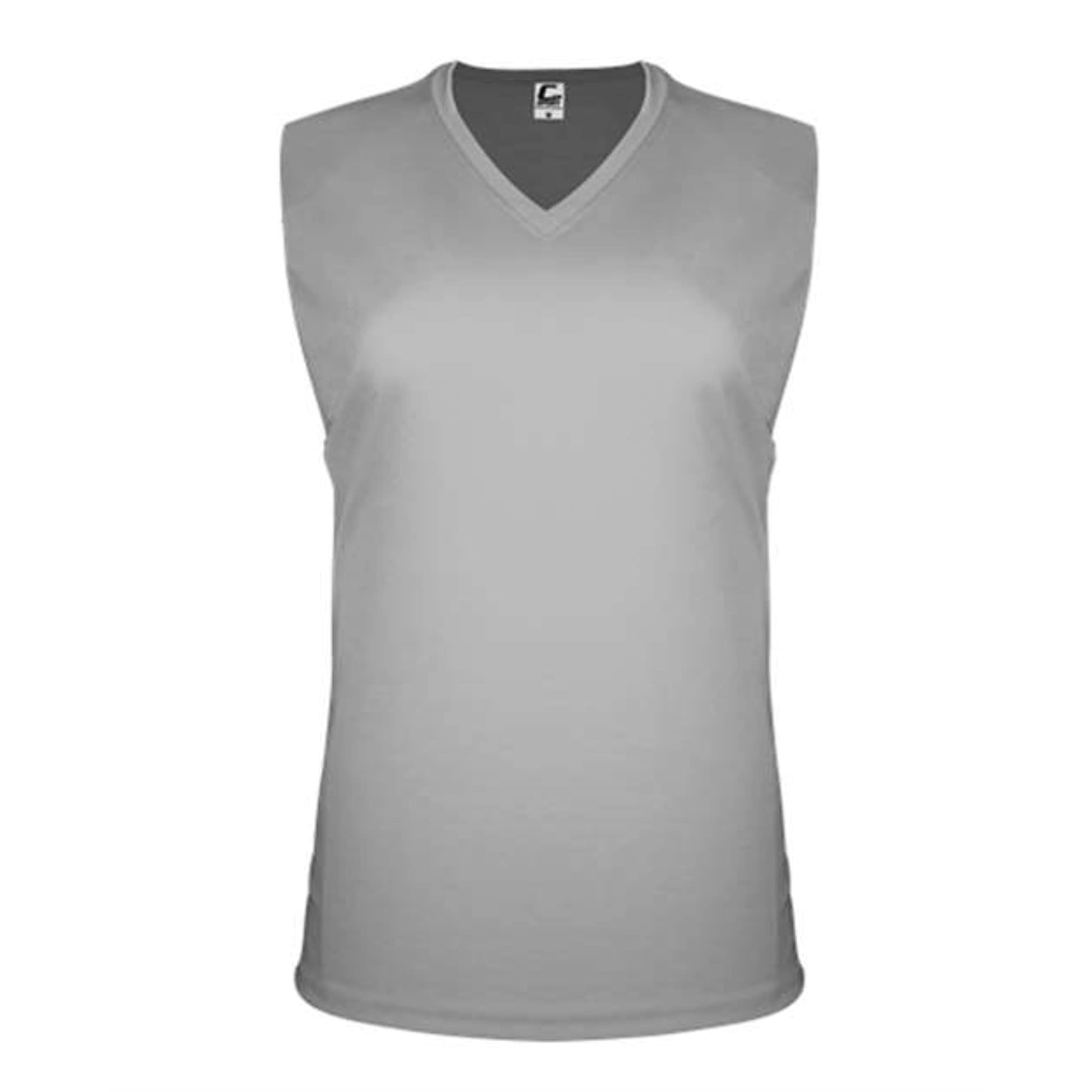 C2 Sport Womens Sleeveless V-Neck T-Shirt - Silver, M