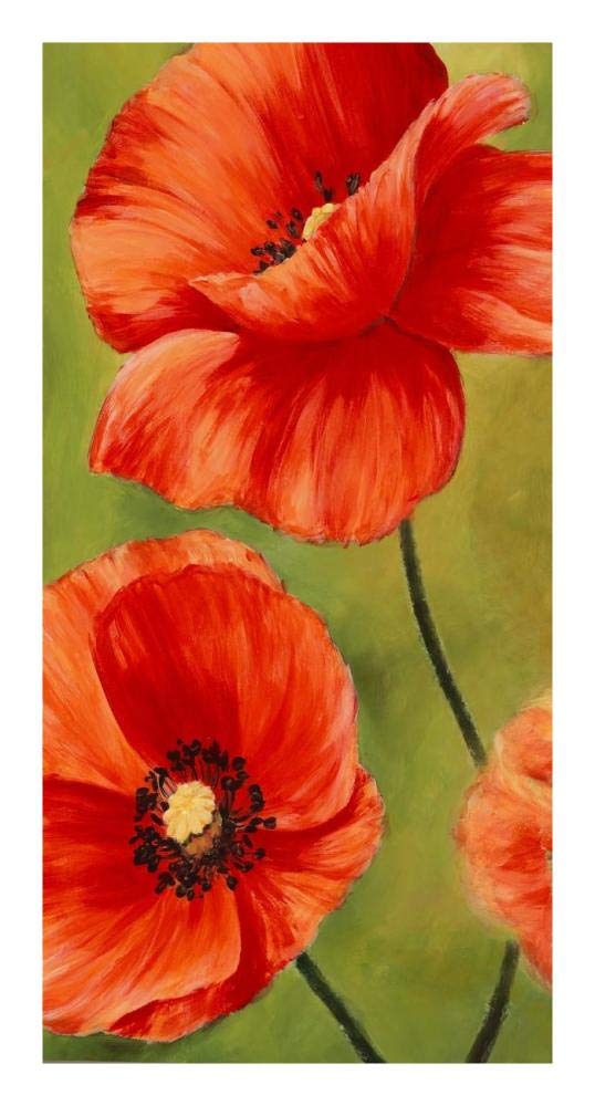 Poppies in the wind I-Paper Art-14x26”