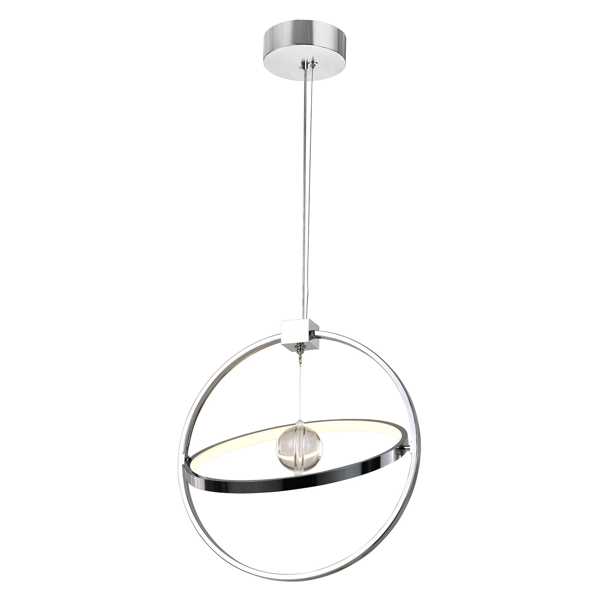LED Chandelier with Chrome Finish