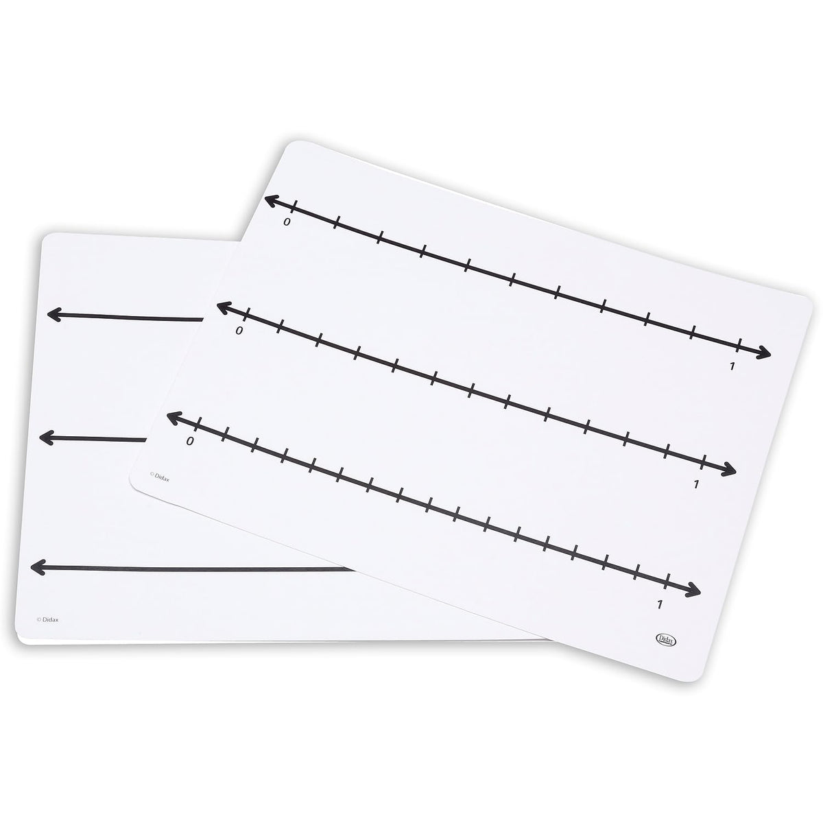 Didax-211769 Write-On/Wipe-Off Fraction Number Line Mats,Multi,11.5 X 12 X .38 Inches,White
