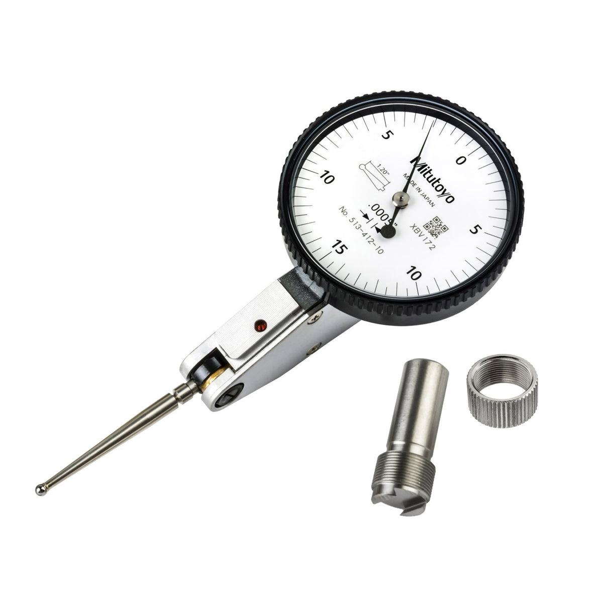 Mitutoyo 513-412-10E Dial Ti, Bas, Std 0.03', 0.0002' Accuracy, 0.0005', White