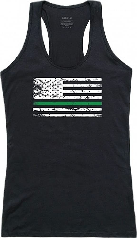 Womens Graphic Tank, TGL Flag, Black, M