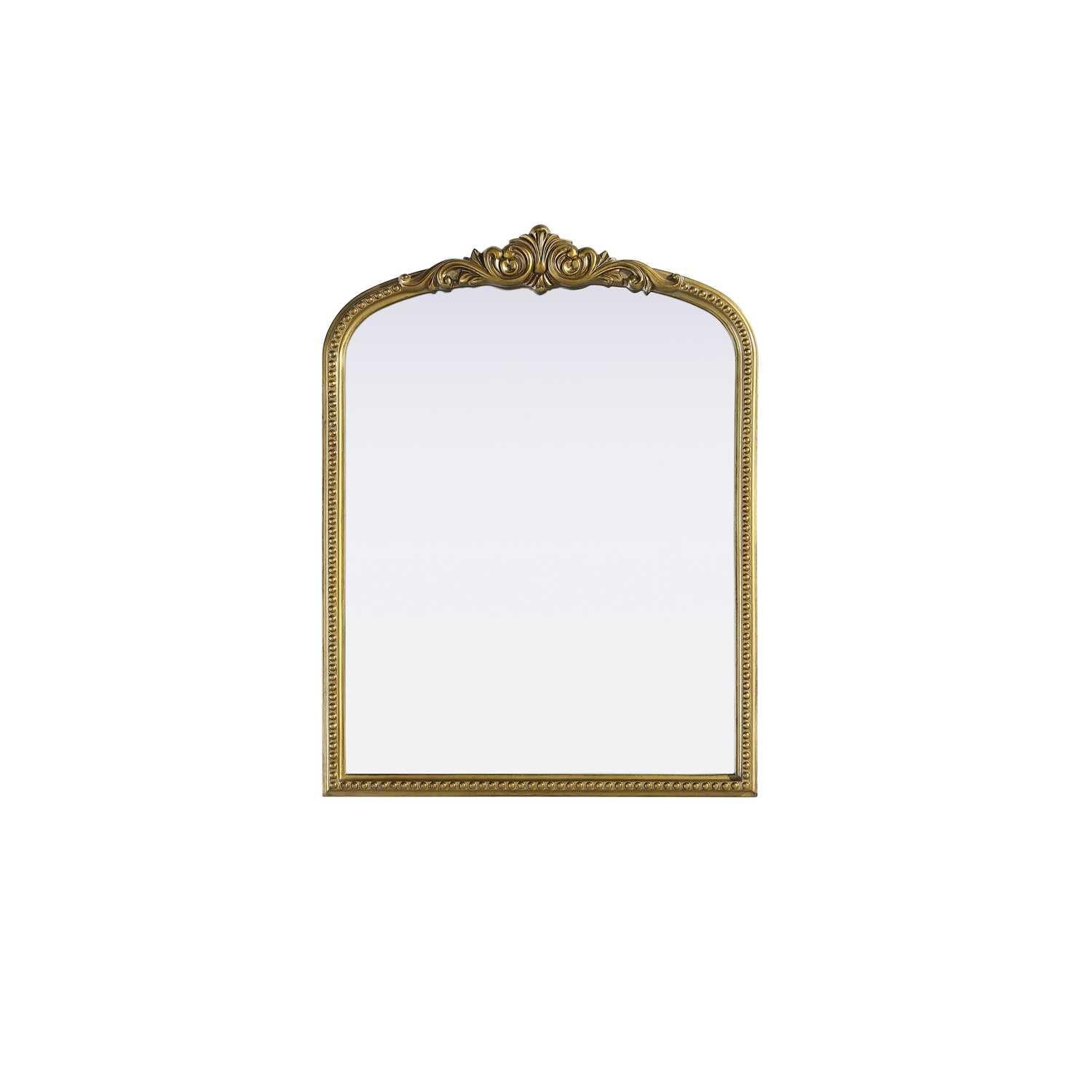 Naomi Vintage Resin Mirror 27x36 in Antique Brass