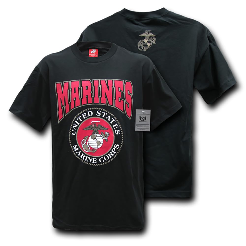Classic Military Ts, Marines, Black, S