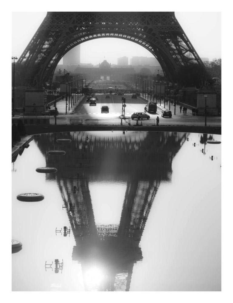 The Eiffel tower reflected, Paris-Paper Art-20x26”
