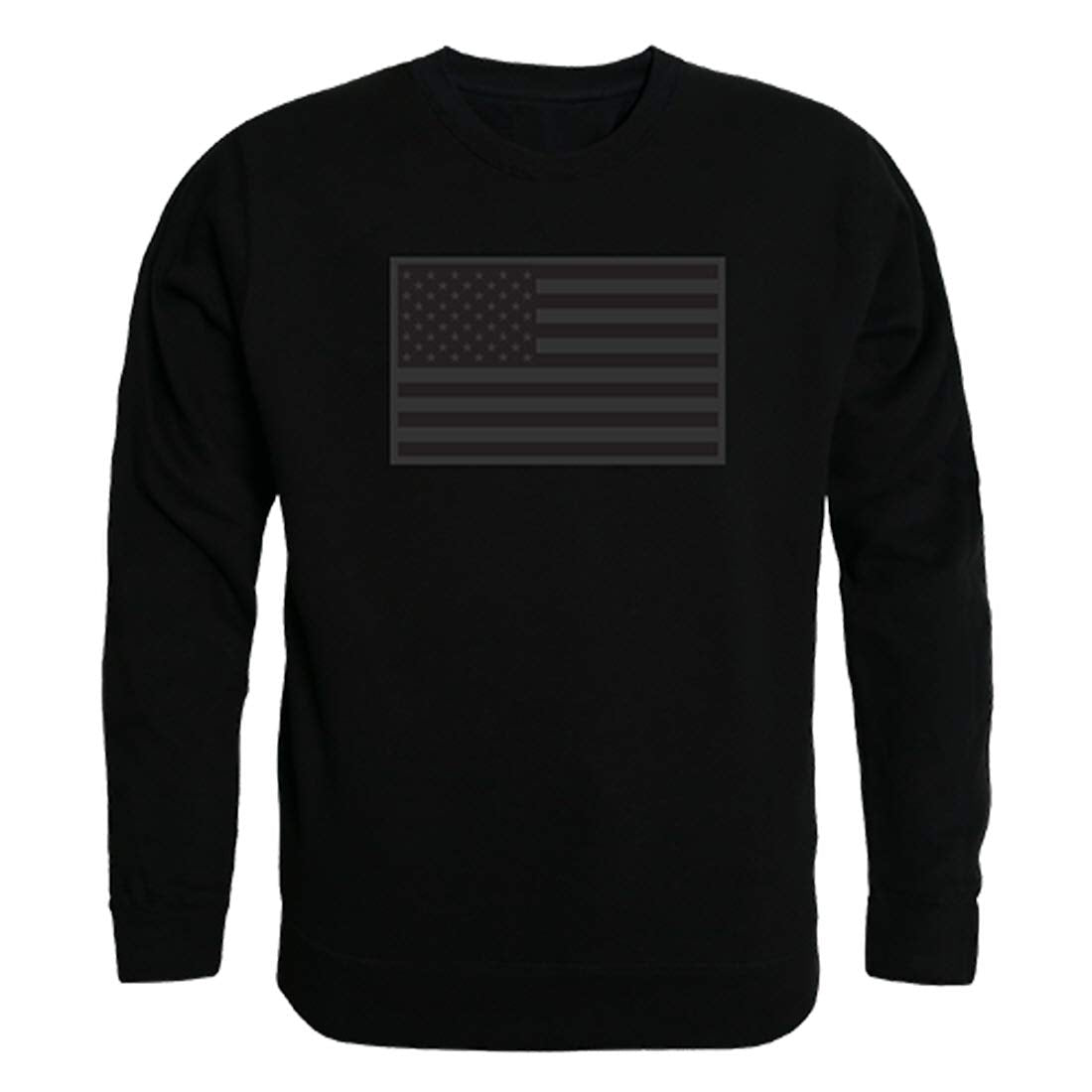 Graphic Crewneck, Tonal Flag, Black, 2X