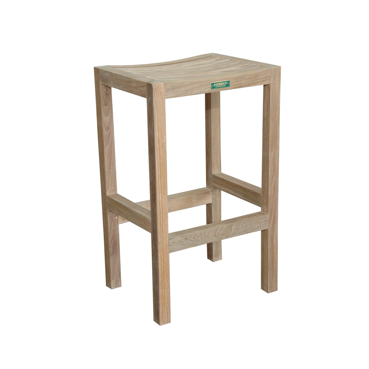 Casafoyer Montego Teak Backless Bar Chair - Stylish Indoor/Outdoor Seating ( Pack of 2 )