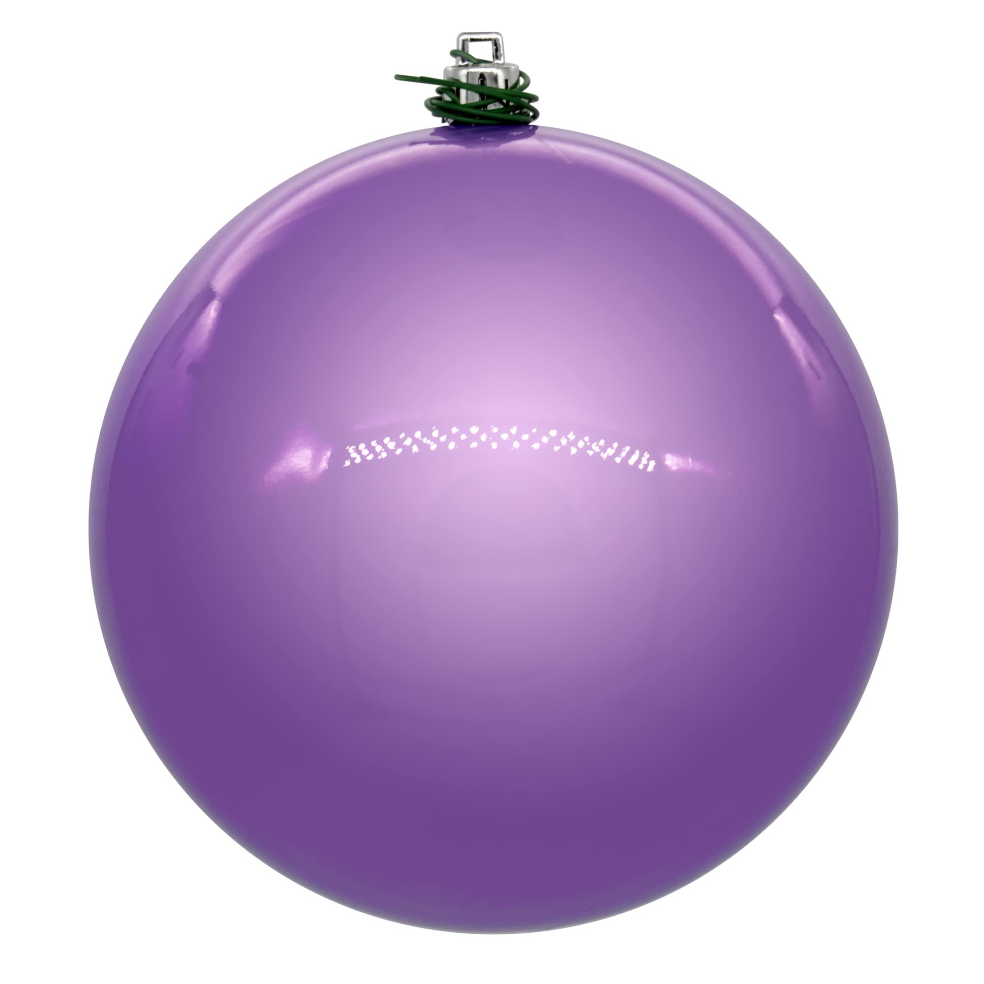 Casafoyer  4” Lavender Pearl UV Drilled Ball Ornament 6 per bag. - (Pack Of 2)