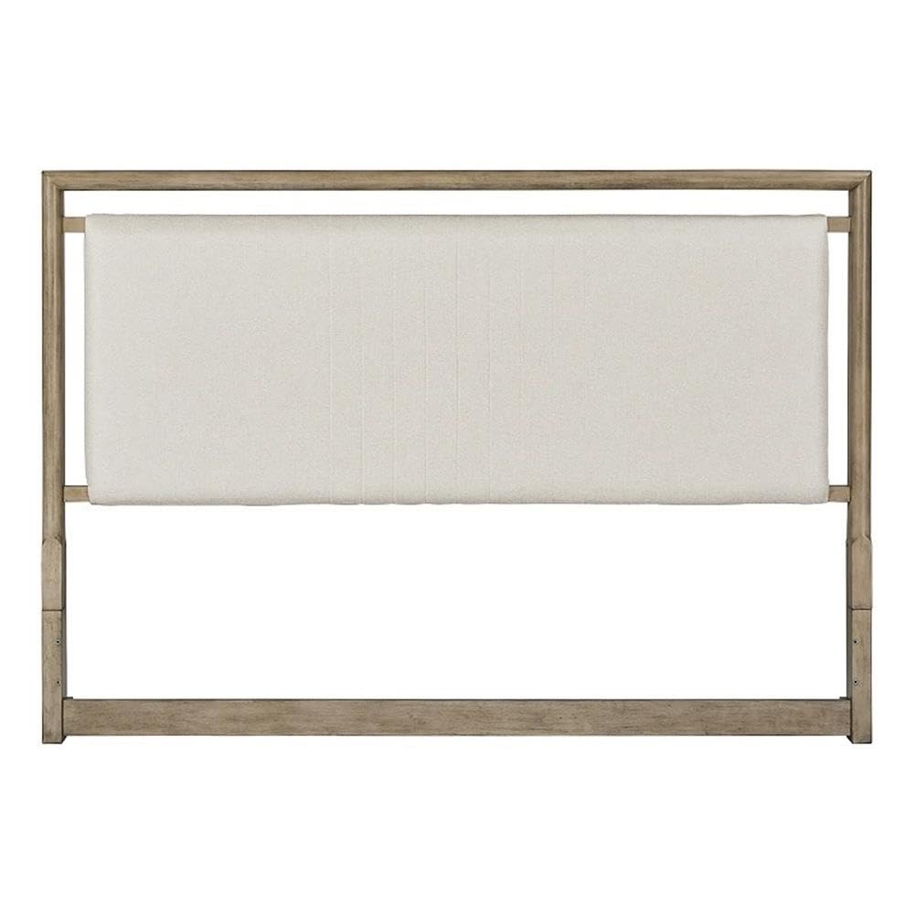 Arlington Queen Upholstered Panel Headboard - Nutmeg
