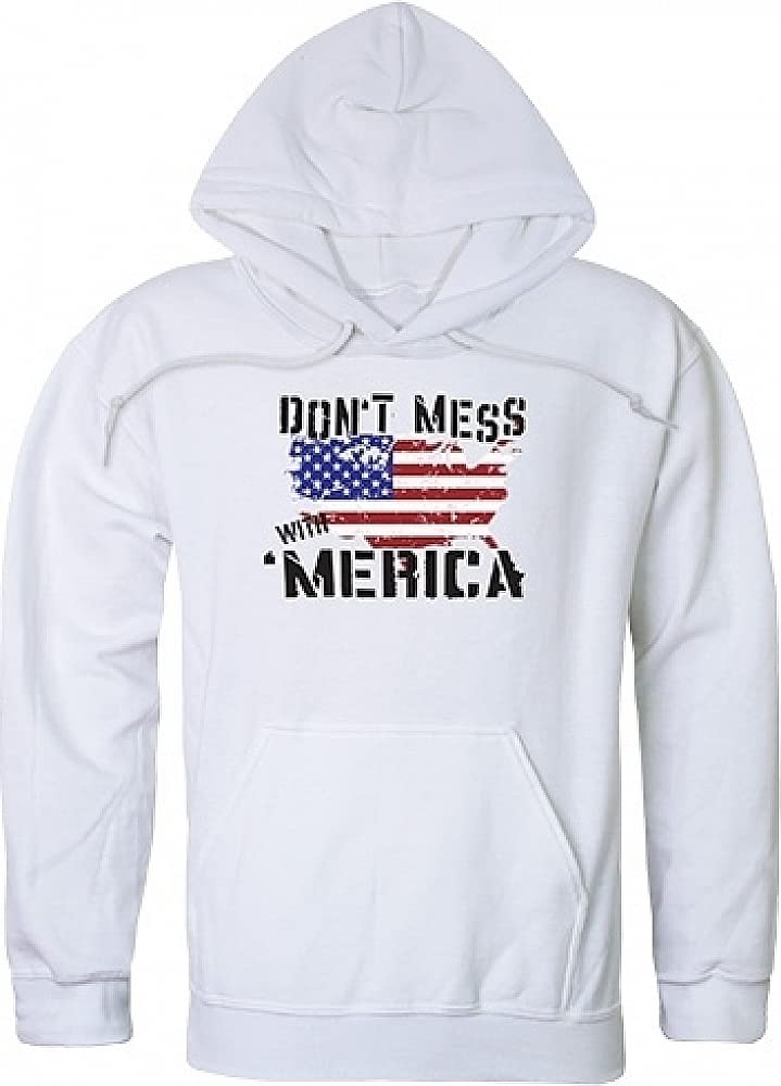 GraphicPullover,Dt Mess with Am, White, XL