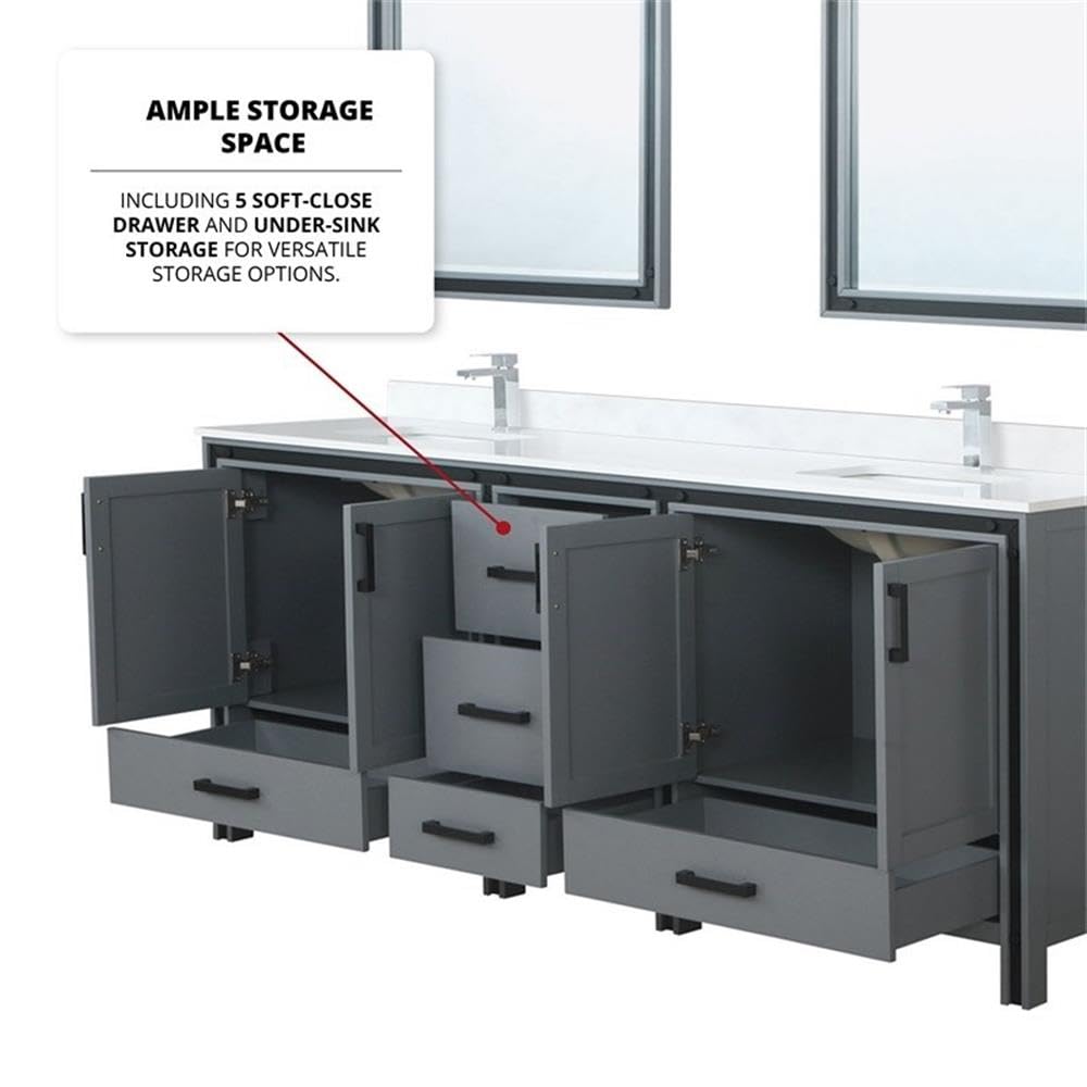 84 Dark Grey Vanity Cabinet Only
