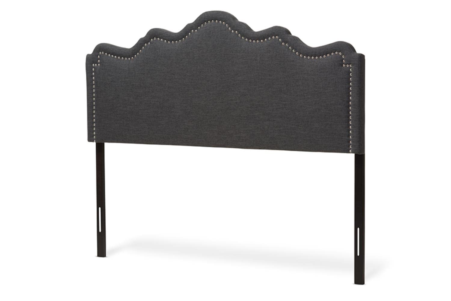 Baxton Studio Nadeen Modern And Contemporary Dark Grey Fabric King Size Headboard